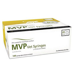 MVP Vet Syringe U40 - 29 Gauge 1cc 1/2" - 100 Per Box