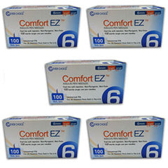 Comfort EZ Pen Needles - 31G 6mm 1/4" - BX 100 - Case of 5