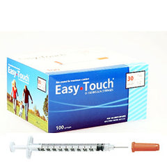 EasyTouch Insulin Syringe 30 Gauge 1CC 1/2" - BX 100