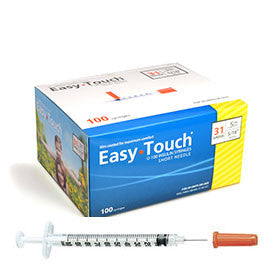 EasyTouch Insulin Syringe - 31G .5cc 5/16" - BX 100