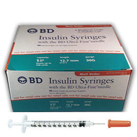 BD Ultra-Fine Insulin Syringe - 1cc 30G 1/2" - BX 90