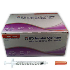 BD Ultra-Fine II Short Needle Insulin Syringe - 3/10cc 31G 5/16" - BX 90