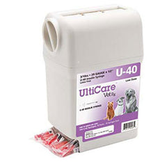 UltiGuard UltiCare U-40 VetRx Veterinary Insulin Syringes 29g 3/10cc 1/2" - 100/bx