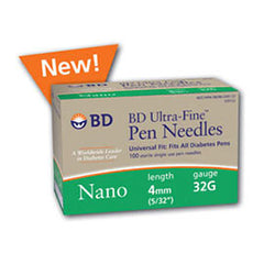 BD Ultra Fine Pen Needles - 32 G 4 mm - BX 90