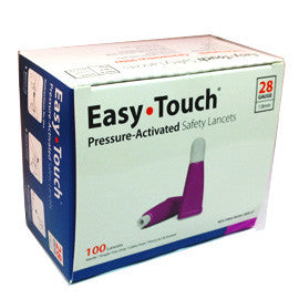 EasyTouch Pressure Activated  Safety Lancets - 28G