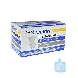 SureComfort Mini Pen Needles - 31G 5/16" - BX 100