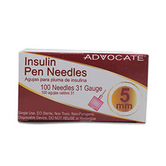 Mini Advocate Pen Needles - 31G 5mm 3/16" - 100bx