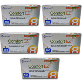 Comfort EZ Pen Needles Short - 31G 8mm 5/16" - BX 100 - Case of 5