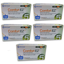 Comfort EZ Pen Needles Mini - 31G 5mm 3/16" - BX 100 - Case of 5